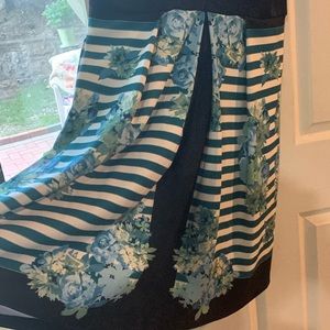 A-Line NY&C dress black and teal/blue/green